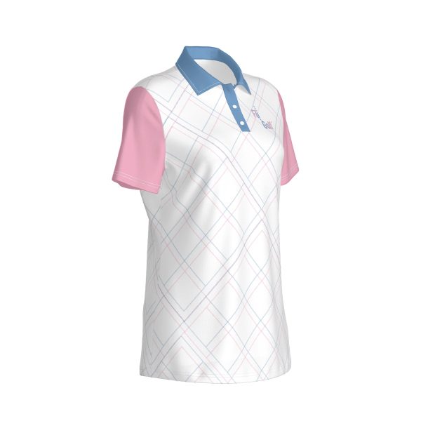 FG CN White Alternate Logo Diamond Women's Polo Collar Jersey - Image 5