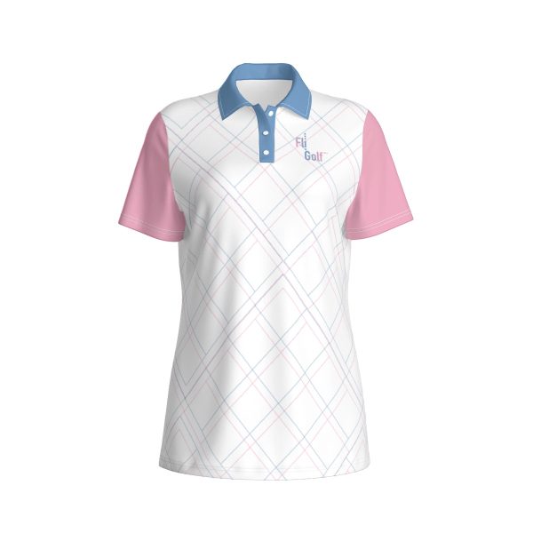 FG CN White Alternate Logo Diamond Women's Polo Collar Jersey