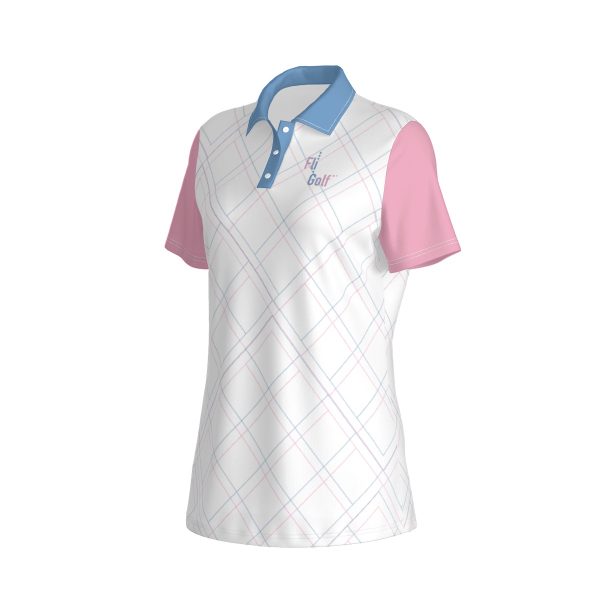 FG CN White Alternate Logo Diamond Women's Polo Collar Jersey - Image 3