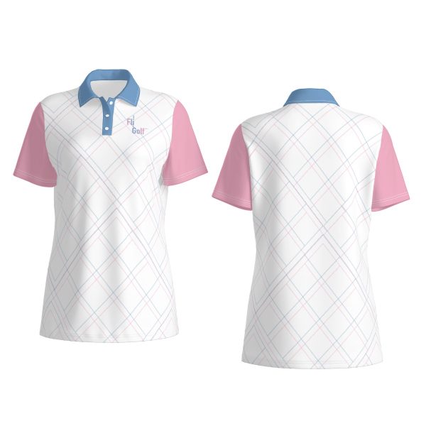 FG CN White Alternate Logo Diamond Women's Polo Collar Jersey - Image 2